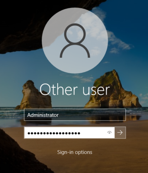 What can I do if I forget the administrator password of my Windows vServer?